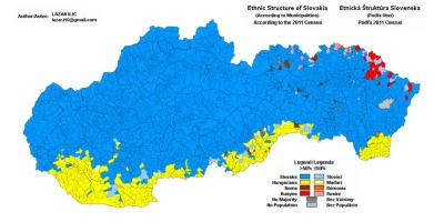 Kart over Slovakia etnisk